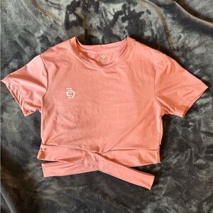Coral Pink Cropped gym Top